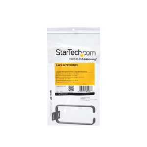 StarTech.com Anilla Pasacables en D Vertical 1U para Gestión de Cableado en Armarios Racks - Guiacables 4,5x10cm
