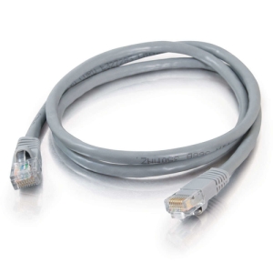 C2G Cable de conexión de red de 0,5 m Cat5e sin blindaje y con funda (UTP), color gris