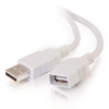 C2G Alargo de 3 m USB 2.0 A macho a A hembra, color blanco C2G Alargo de 3 m USB 2.0 A macho a A hembra