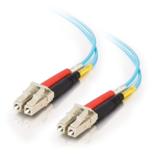 C2G Cable de fibra óptica multimodo dúplex de 2 m LC-LC 10 Gb 50/125 OM3 de PVC (LSZH)