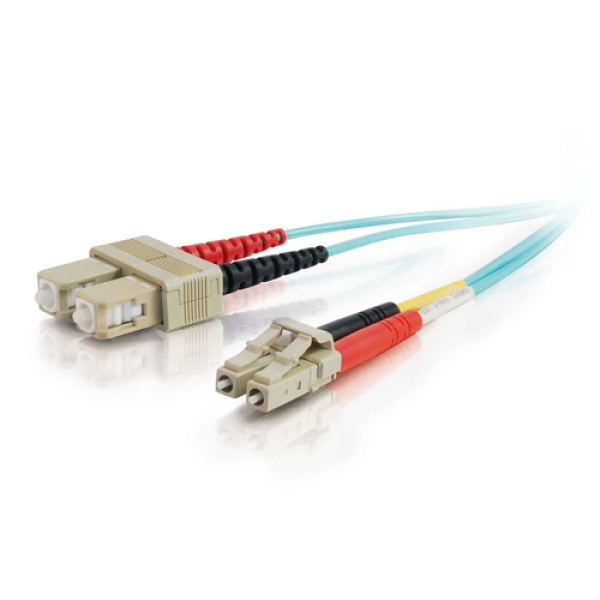 C2G 85532 cable de fibra optica 2 m LC SC OFNR Turquesa