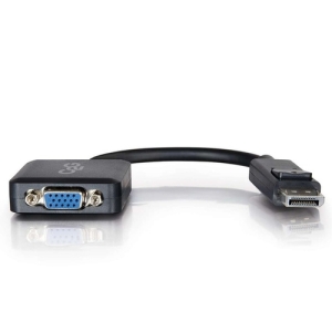 C2G Adaptador convertidor activo de DisplayPort™ macho a VGA hembra, 20 cm, negro negro