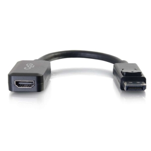 C2G Adaptador convertidor de DisplayPort™ macho a HDMI hembra, 20 cm, negro negro