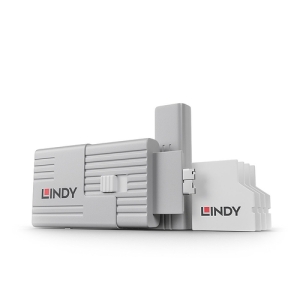 Lindy 40478 bloqueador de puerto Bloqueador de puerto + clave Blanco Acrilonitrilo butadieno estireno (ABS)