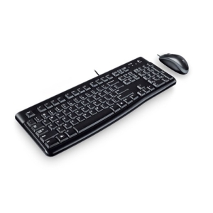 Logitech Desktop MK120 teclado Ratón incluido USB Hebreo Negro