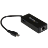 StarTech.com Adaptador de Red Gigabit USB-C con Puerto USB Extra - Negro