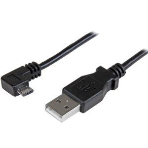 StarTech.com USBAUB2MRA cable USB 2 m USB 2.0 USB A Micro-USB B Negro