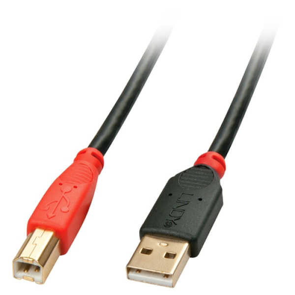 Lindy 42762 cable USB 15 m USB 2.0 USB A USB B Negro