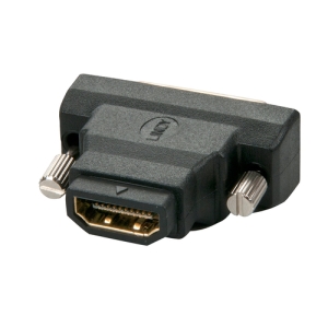 Alternative view of Lindy 41228 cambiador de género para cable HDMI-A FM DVI-D M Negro