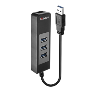 Lindy 43176 hub de interfaz USB 3.2 Gen 1 (3.1 Gen 1) Type-A 5000 Mbit/s Negro