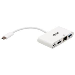 Tripp Lite U444-06N-H4GU-C Adaptador Multipuerto USB-C, 4K HDMI, Puerto USB-A, GbE y Carga PD, HDCP, Blanco Tripp Lite U444-06N-H4GU-C Adaptador Multipuerto USB-C, 4K HDMI, Puerto USB-A, GbE y Carga PD, HDCP, Blanco
