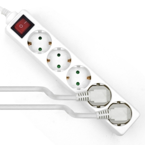 5 m 5 salidas AC Interior Blanco