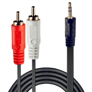 5mm 2 x RCA Negro