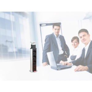 Equip 333304 unidad de distribución de energía (PDU) 3 salidas AC Negro, Plata