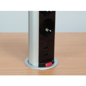 Equip 333304 unidad de distribución de energía (PDU) 3 salidas AC Negro, Plata