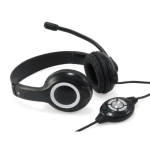 Conceptronic CCHATSTARU2B auricular y casco Auriculares Alámbrico Diadema Llamadas/Música USB tipo A Negro