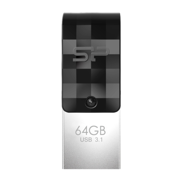 Silicon Power Mobile C31 unidad flash USB 64 GB USB Type-A / USB Type-C 3.2 Gen 1 (3.1 Gen 1) Negro