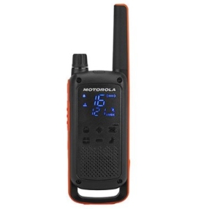 Motorola T82 Twin Pack & Chgr two-way radios 16 canales Negro