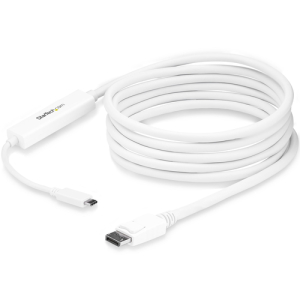 Alternative view of StarTech.com Cable 3m USB C a DisplayPort 1.2 de 4K a 60Hz - Adaptador Convertidor USB Tipo C a DisplayPort - HBR2 - Conversor USBC con Modo Alt - Compatible con Thunderbolt 3 - Blanco