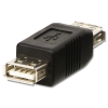 Lindy 71230 cambiador de género para cable USB A Negro