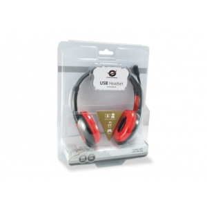 Conceptronic CCHATSTARU2R auricular y casco Auriculares Alámbrico Diadema Llamadas/Música USB tipo A Rojo Conceptronic CCHATSTARU2R auricular y casco Auriculares Alámbrico Diadema Llamadas/Música USB tipo A Rojo