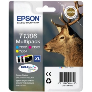 Alternative view of Epson Stag Multipack T1306 3 colores