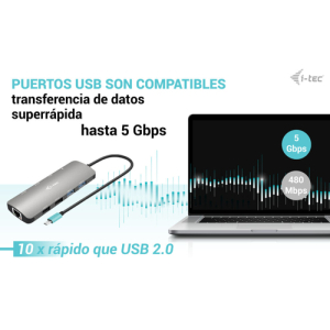 i-tec USB-C Metal Nano 2x Display Docking Station + Power Delivery 100 W i-tec USB-C Metal Nano 2x Display Docking Station + Power Delivery 100 W