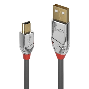 Lindy 36634 cable USB 5 m USB 2.0 USB A Mini-USB B Gris