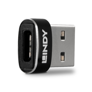 Alternative view of Lindy 41884 cambiador de género para cable USB Type-A USB Tipo C Negro