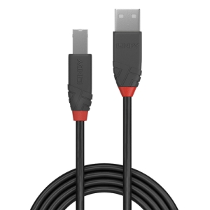 Alternative view of Lindy 36674 cable USB 3 m USB 2.0 USB A USB B Negro