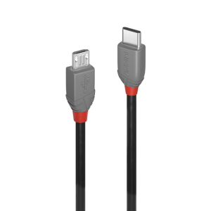 Lindy 36892 cable USB 2 m USB 2.0 USB C Micro-USB B Negro