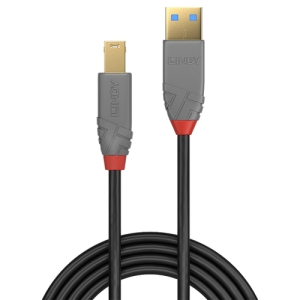 Alternative view of Lindy 36744 cable USB 5 m USB 3.2 Gen 1 (3.1 Gen 1) USB A USB B Negro