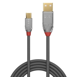 Alternative view of Lindy 36653 cable USB 3 m USB 2.0 USB A Micro-USB B Gris