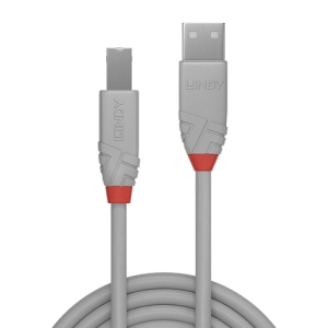 Alternative view of Lindy 36685 cable USB 5 m USB 2.0 USB A USB B Gris