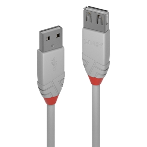Lindy 36713 cable USB 2 m USB 2.0 USB A Gris