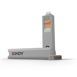 Lindy 40428 bloqueador de puerto Llave de bloqueador de puerto USB Tipo C Gris