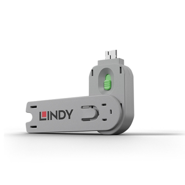 Lindy 40621 bloqueador de puerto Llave de bloqueador de puerto USB tipo A Verde Acrilonitrilo butadieno estireno (ABS) 1 pieza(s)