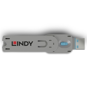 Lindy 40622 bloqueador de puerto Llave de bloqueador de puerto USB tipo A Azul Acrilonitrilo butadieno estireno (ABS) 1 pieza(s)