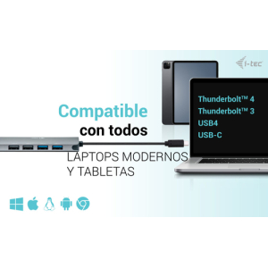 i-tec USB-C Metal Nano 2x Display Docking Station + Power Delivery 100 W i-tec USB-C Metal Nano 2x Display Docking Station + Power Delivery 100 W