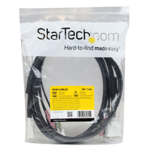 StarTech.com Cable KVM 4 en 1 de 1,8m con DVI USB Audio y Micrófono