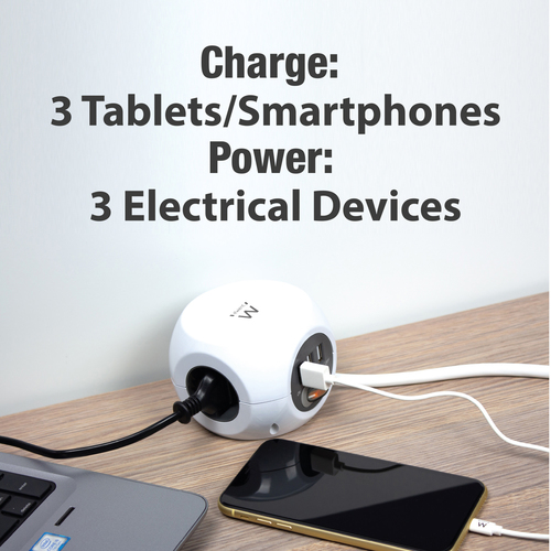 Ewent EW3939 base múltiple 1,5 m 3 salidas AC Interior Blanco Ewent EW3939 base múltiple 1,5 m 3 salidas AC Interior Blanco - Imagen 4