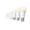 Philips Hue White Kit de inicio: 3 bombillas inteligentes E27 (1100) + regulador de intensidad