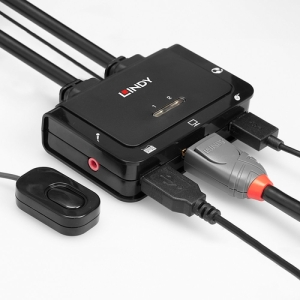 Lindy 42344 interruptor KVM Montaje en rack Negro