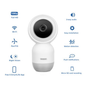 Eminent EM6410 cámara de vigilancia Esférico Cámara de seguridad IP Interior 1920 x 1080 Pixeles Techo/Pared/Escritorio