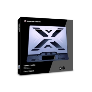 Conceptronic THANA ERGO S, Laptop Cooling Stand Soporte para ordenador portátil Gris 39,6 cm (15.6") 6 cm (15.6