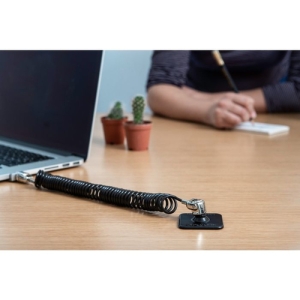 Compulocks Dual Head Coiled Cable Keyed Lock cable antirrobo Negro Compulocks Dual Head Coiled Cable Keyed Lock cable antirrobo Negro