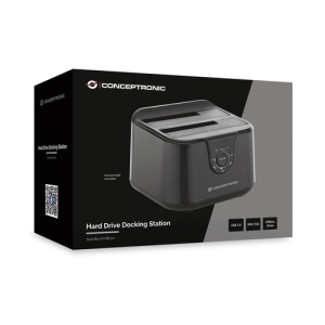 Conceptronic DDE02B base de conexión para disco duro USB 3.2 Gen 1 (3.1 Gen 1) Type-B Negro