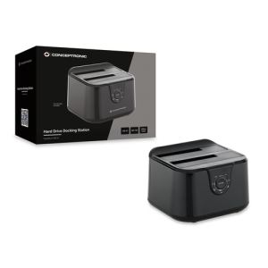 Conceptronic DDE02B base de conexión para disco duro USB 3.2 Gen 1 (3.1 Gen 1) Type-B Negro