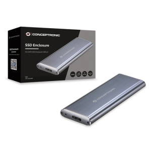Conceptronic DDE03G caja para disco duro externo Caja externa para unidad de estado sólido (SSD) Gris M.2