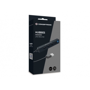 Conceptronic HUBBIES05B hub de interfaz USB 2.0 480 Mbit/s Negro Conceptronic HUBBIES05B hub de interfaz USB 2.0 480 Mbit/s Negro